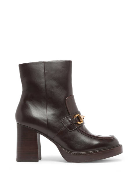 Heeled Boots In Leather Tamaris Red accessoires 41