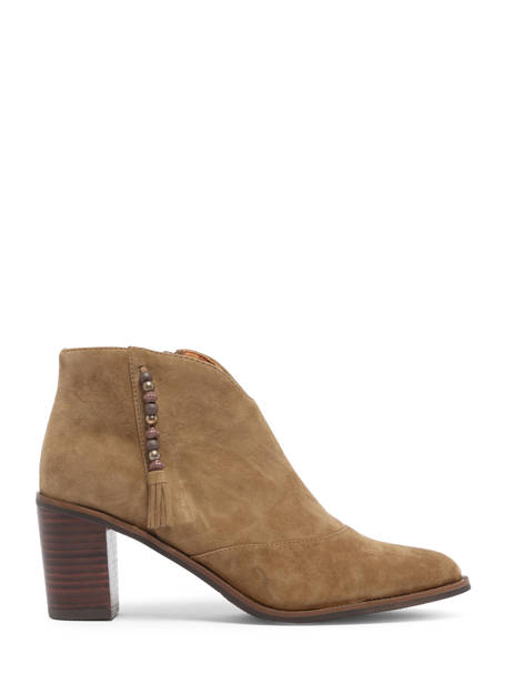 Heeled Boots Natax In Leather Mam'zelle Brown accessoires CSIRI54