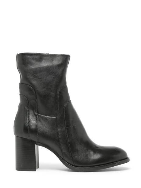 Heeled Boots In Leather Mjus Black accessoires P26206
