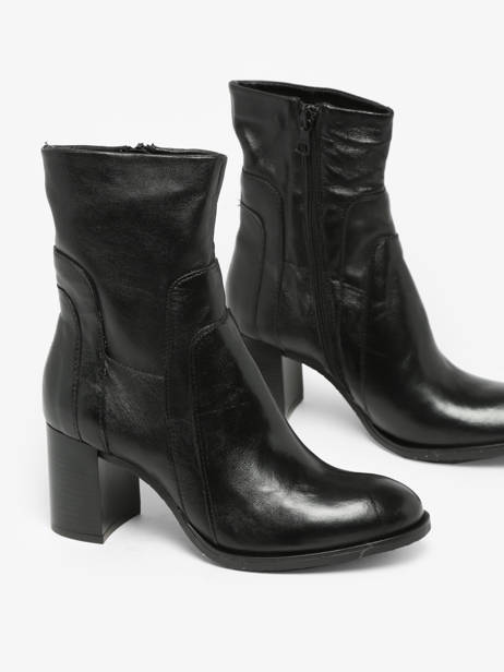 Heeled Boots In Leather Mjus Black accessoires P26206 other view 3