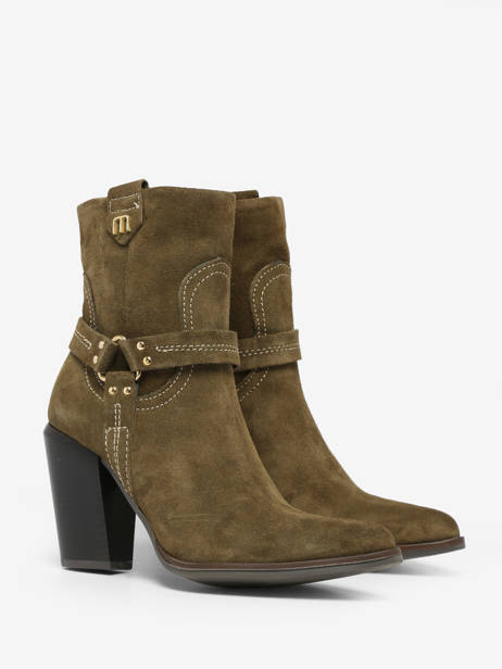 Heeled Santiago Boots In Leather Mjus Green accessoires T76202 other view 4