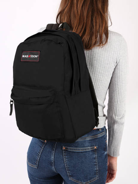 2-compartment Backpack Madisson Black college 82441 other view 1