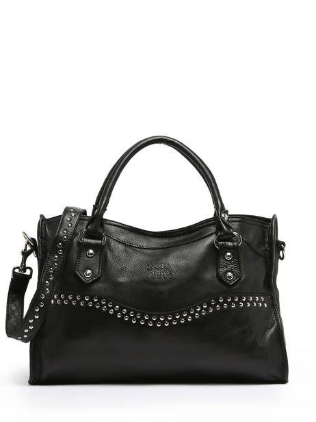 Handbag Leather Basilic pepper Black glam BGLA22