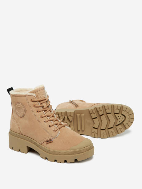 Boots Pallabase Nbk In Leather Palladium Beige accessoires 98867223 other view 1