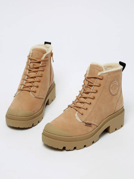 Boots Pallabase Nbk In Leather Palladium Beige accessoires 98867223 other view 4