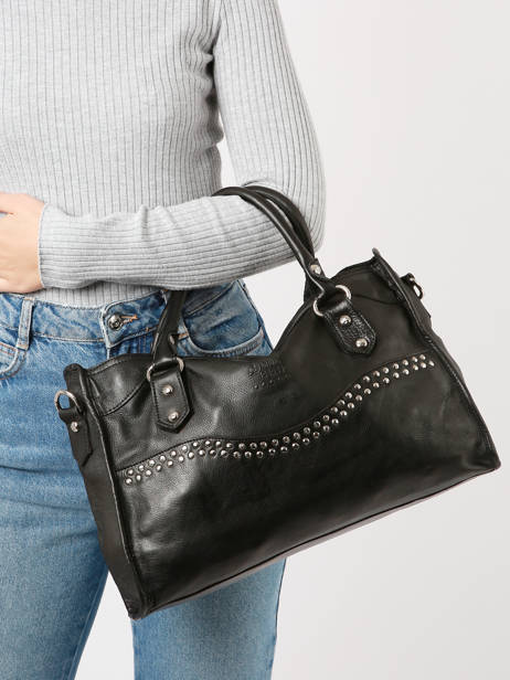 Handbag Leather Basilic pepper Black glam BGLA22 other view 1