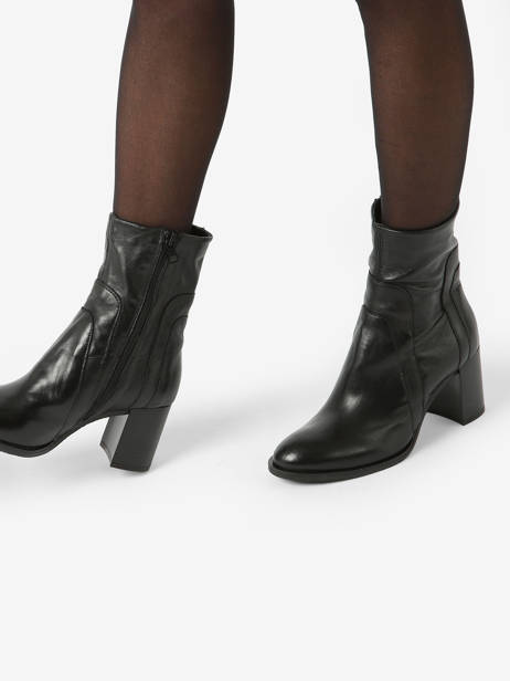 Heeled Boots In Leather Mjus Black accessoires P26206 other view 2
