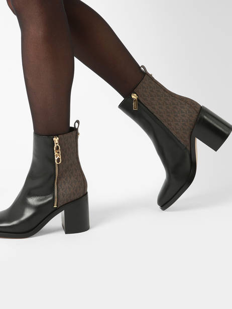 Heeled Boots Regan In Leather Michael kors Black accessoires F3RGME8L other view 2