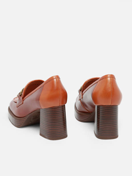 Heeled Moccasins Limon In Leather Mam'zelle Brown accessoires CSIXV21 other view 3