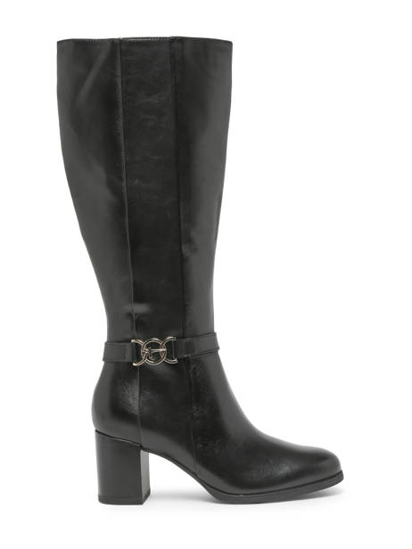 Heeled Boots In Leather Tamaris Black accessoires 41