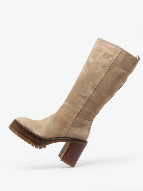 Heeled Boots In Leather Alpe Beige accessoires 26811122 other view 1