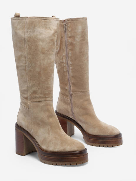 Heeled Boots In Leather Alpe Beige accessoires 26811122 other view 2