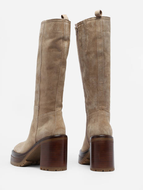 Heeled Boots In Leather Alpe Beige accessoires 26811122 other view 3