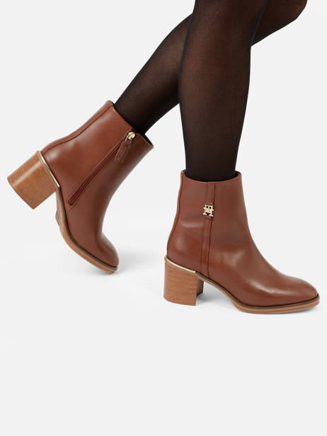 Heeled Boots Tommy hilfiger Brown accessoires 7539GTU other view 2
