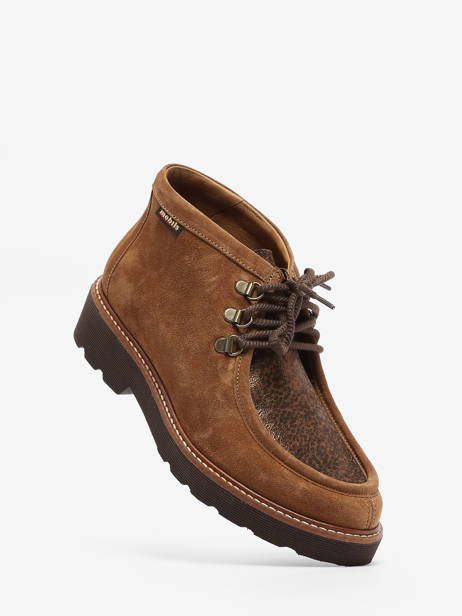 Derby Shoes Oprah In Leather Mephisto Brown accessoires P5143265 other view 1