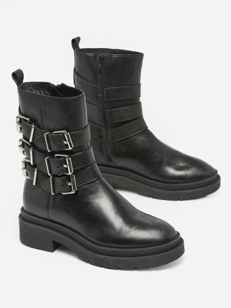 Boots Bennie In Leather Ps poelman Black accessoires BENNIE09 other view 3