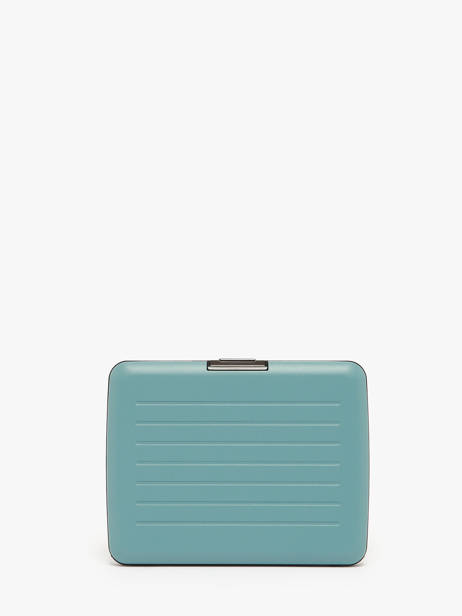 Card Holder Leather Ogon Blue matte MAT other view 2