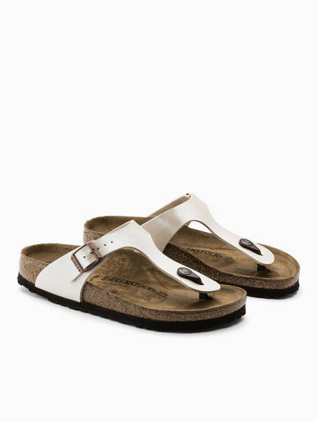 Mules Gizeh Birkenstock Blanc accessoires 943873 vue secondaire 3