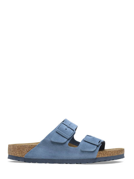 Mules Arizona En Cuir Birkenstock Bleu accessoires 1026820