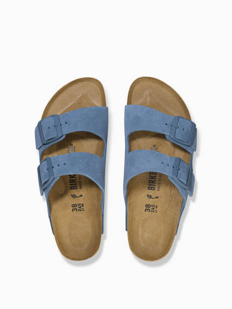 Mules Arizona En Cuir Birkenstock Bleu accessoires 1026820 vue secondaire 4