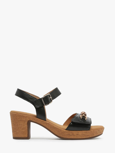 Heeled Sandals In Leather Gabor Black accessoires 27