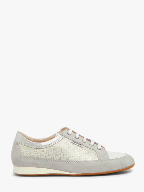 Sneakers In Leather Mephisto Gray accessoires P5144716