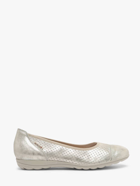 Ballerinas In Leather Mephisto Beige accessoires P5138725