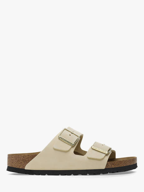 Mules Arizona Big Buckle En Cuir Birkenstock Beige accessoires 1026585