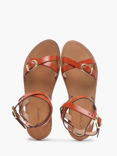 Leather Hepana Sandals Les tropeziennes Red accessoires HEPANA other view 1