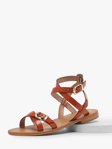 Leather Hepana Sandals Les tropeziennes Red accessoires HEPANA other view 3