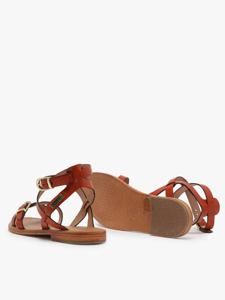 Leather Hepana Sandals Les tropeziennes Red accessoires HEPANA other view 4