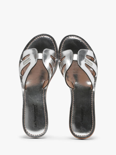 Mules Damia En Cuir Les tropeziennes Argent accessoires DAMIA vue secondaire 3