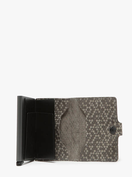 Leather Mini Hexagon Card Holder Secrid Gray hexagon MHE other view 2