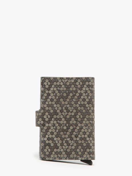 Leather Mini Hexagon Card Holder Secrid Gray hexagon MHE other view 3