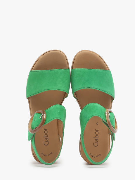 Platform Sandals In Leather Gabor Green accessoires 31 other view 2