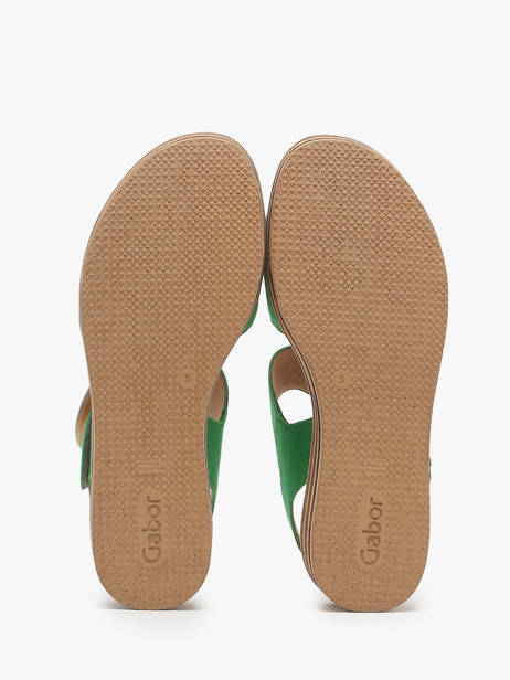 Platform Sandals In Leather Gabor Green accessoires 31 other view 3