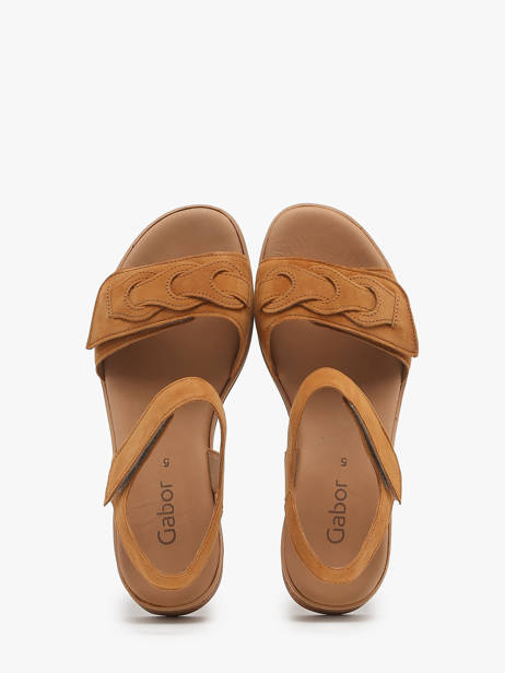 Platform Sandals In Leather Gabor Brown accessoires 14 other view 2