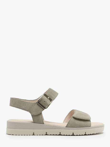Sandals In Leather Gabor Green accessoires 11