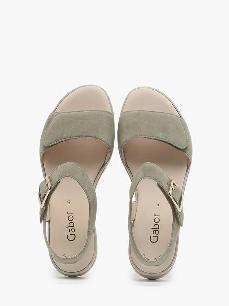Sandals In Leather Gabor Green accessoires 11 other view 2