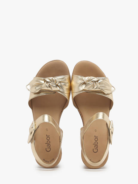 Platform Sandals In Leather Gabor Gold accessoires 63 other view 2