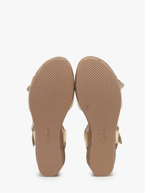 Platform Sandals In Leather Gabor Gold accessoires 63 other view 3