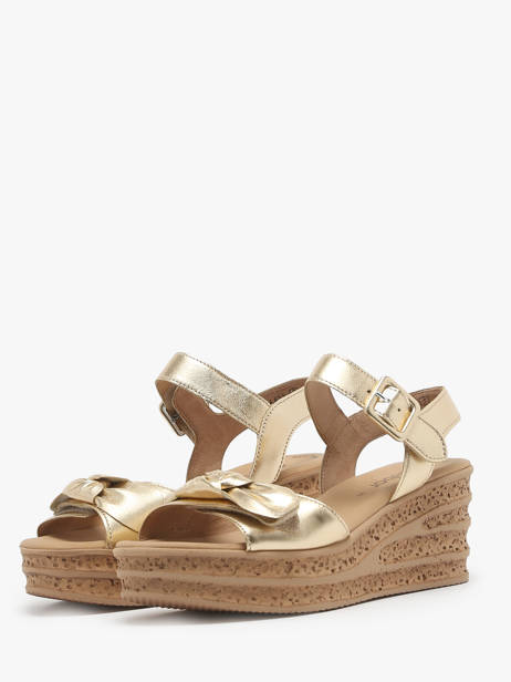 Platform Sandals In Leather Gabor Gold accessoires 63 other view 4
