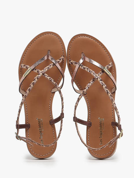 Nu-pieds En Cuir Les tropeziennes Marron accessoires MONASTRE vue secondaire 3