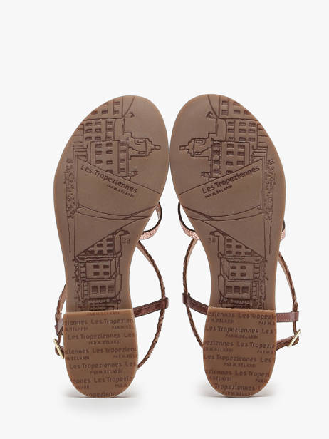 Nu-pieds En Cuir Les tropeziennes Marron accessoires MONASTRE vue secondaire 4