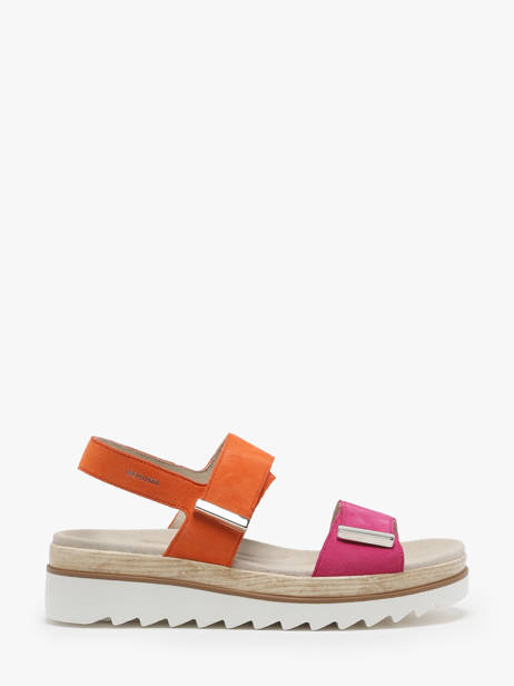 Velcro Sandals Dominica In Leather Mephisto Pink accessoires P5142376