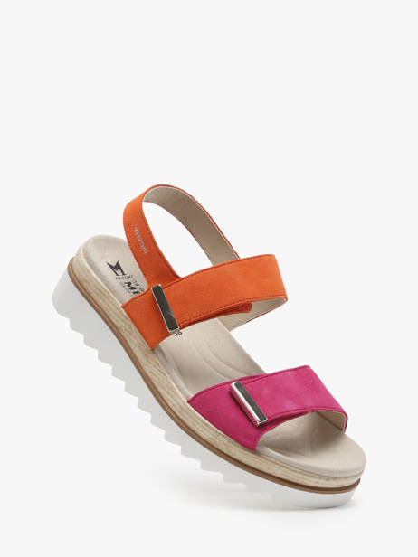 Velcro Sandals Dominica In Leather Mephisto Pink accessoires P5142376 other view 1