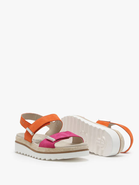 Velcro Sandals Dominica In Leather Mephisto Pink accessoires P5142376 other view 4