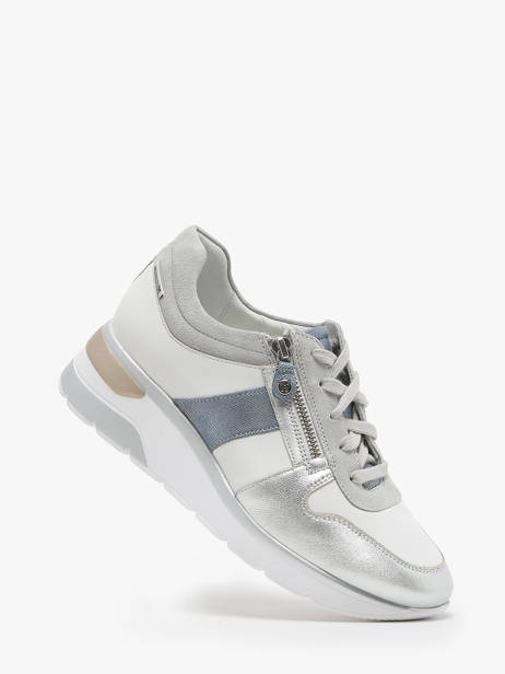 Wedge Sneakers In Leather Mephisto Silver accessoires P5144718 other view 1