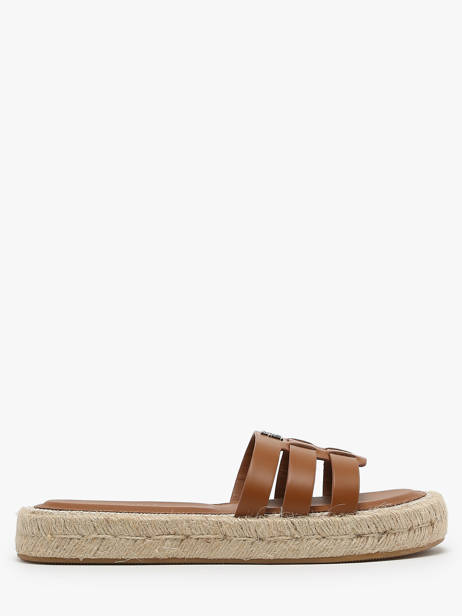 Mules En Cuir Tommy hilfiger Marron accessoires 7745GQS