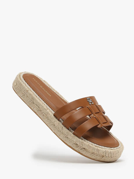 Mules En Cuir Tommy hilfiger Marron accessoires 7745GQS vue secondaire 1